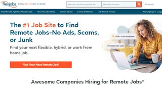 Website screenshot from FlexJobs (November 2024)