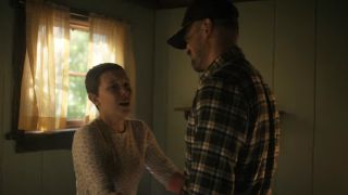 Millie Bobby Brown and David Harbour on Stranger Things