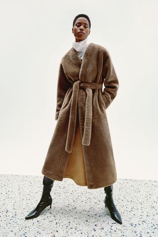 Long Faux Fur Coat Zw Collection