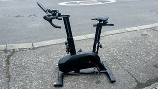 Wattbike Proton exercise bike on a sidewalk