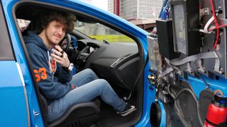 I jumped in the passenger seat to start so I could see what to do