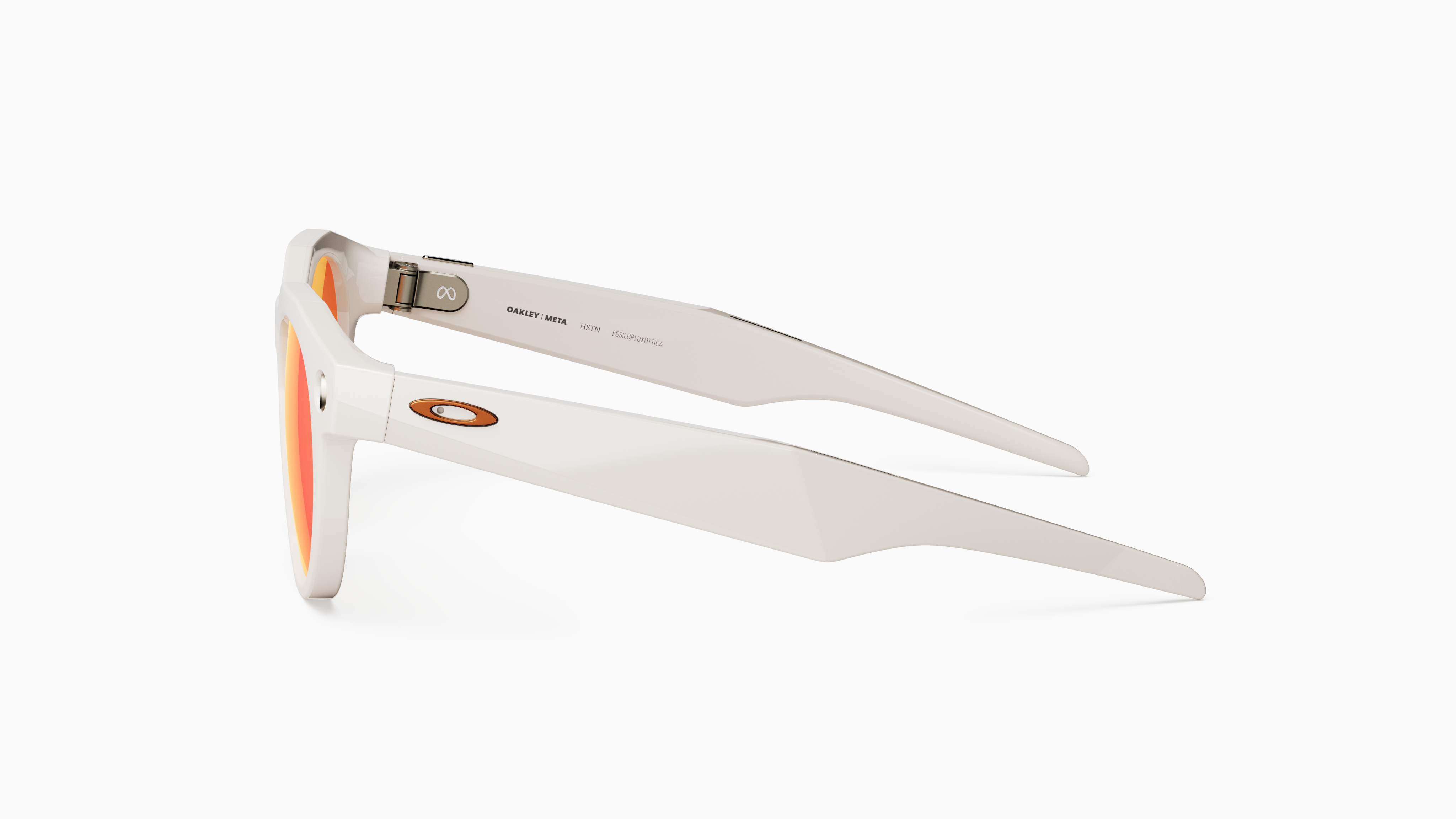 The Oakley Meta HSTN smart glasses from the side
