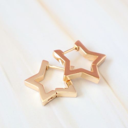 Star Hoop Earrings 