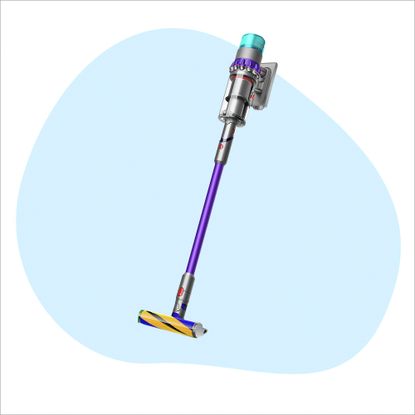 Dyson Gen5detect Absolute on blue Ideal Home style background