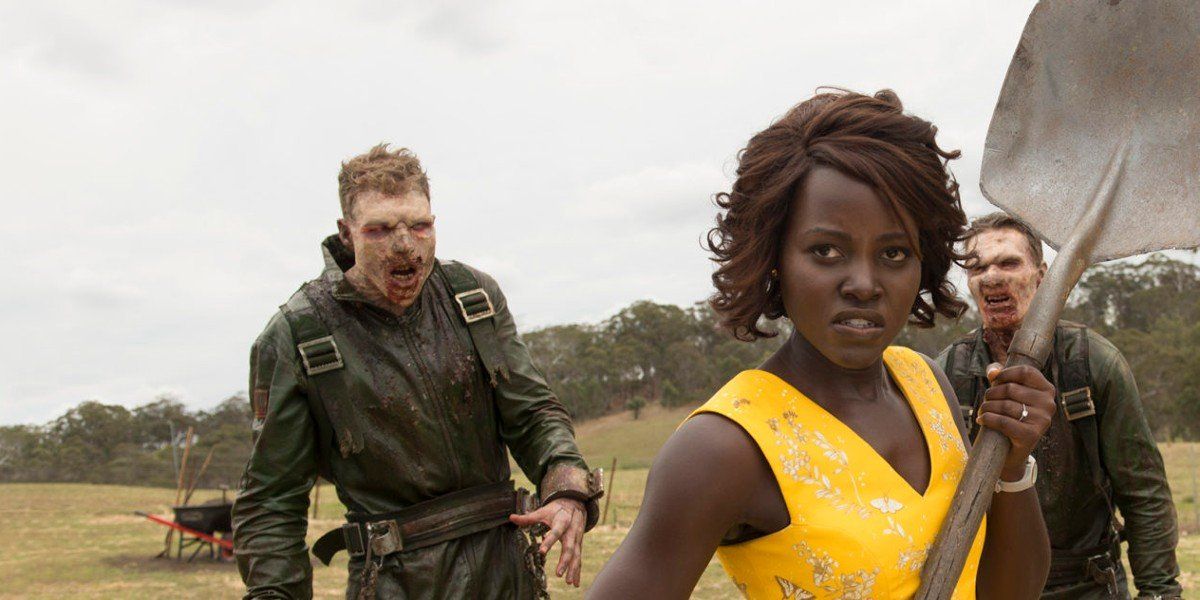 Lupita Nyong&#039;O and zombies in Little Monsters