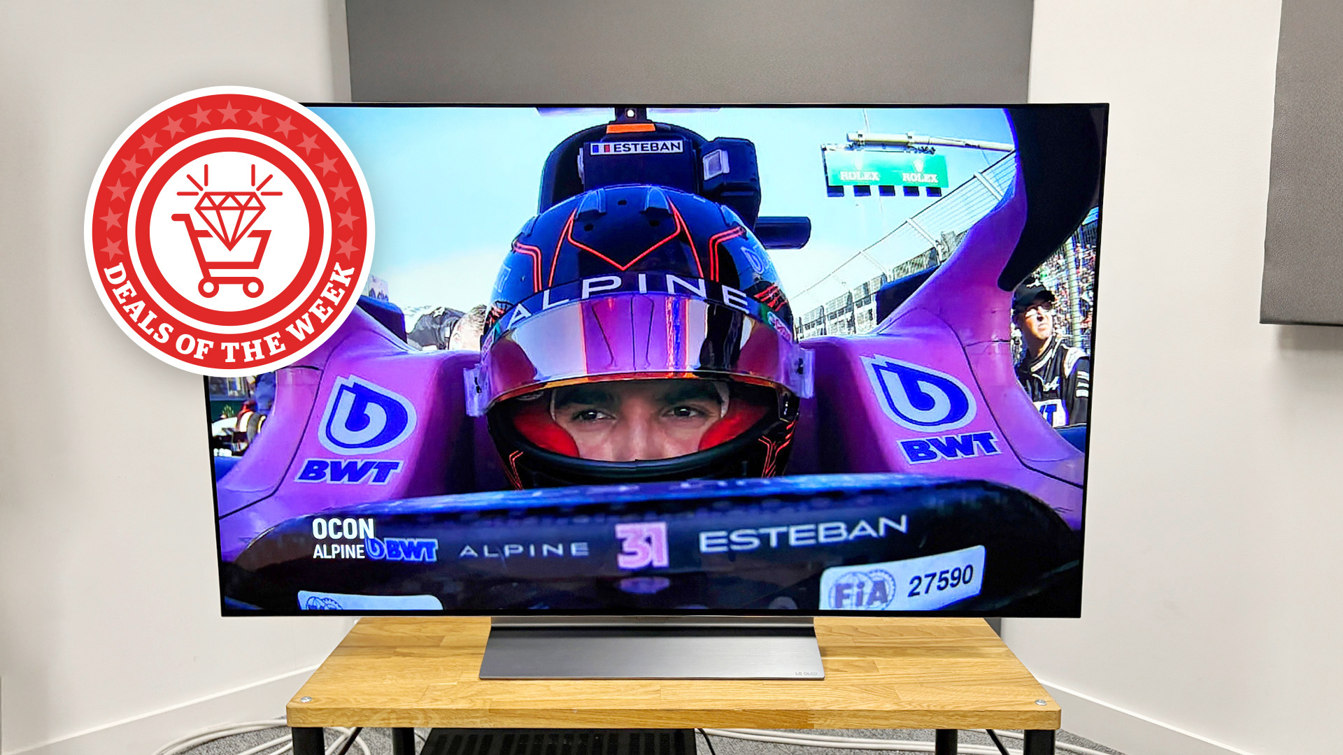 The LG C5 with the Deals of the Week logo overlaid