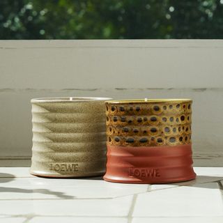 Loewe scented candles in ceramic pots