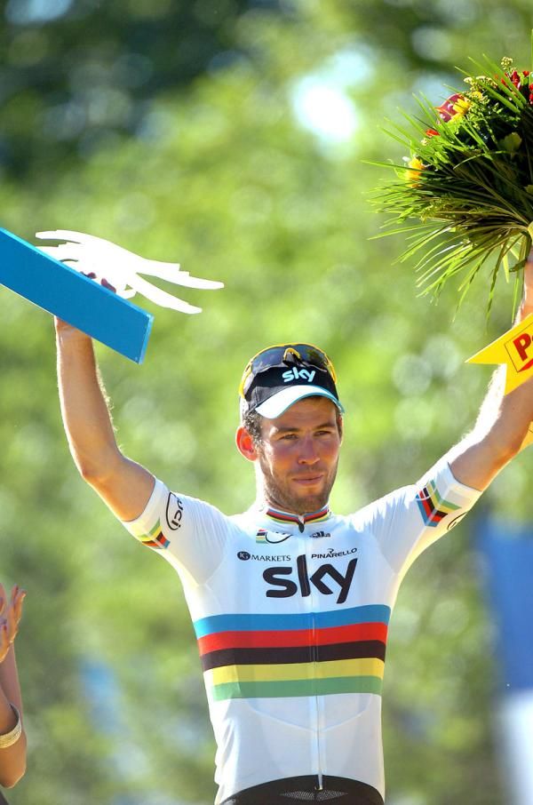 Stage winner Mark Cavendish (Team Sky)
