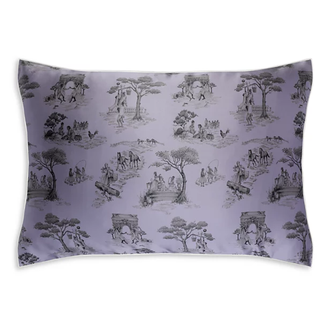 X Sheila Bridges Harlem Toile Silk Pillowcase, Standard