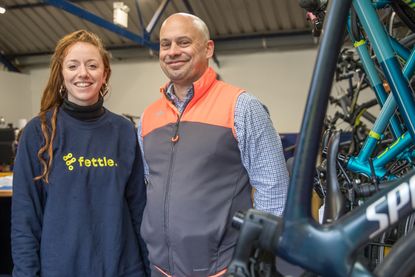 Fettle founder Jeyda Heselton with Mark Slade, the managing director of Kwik Fit