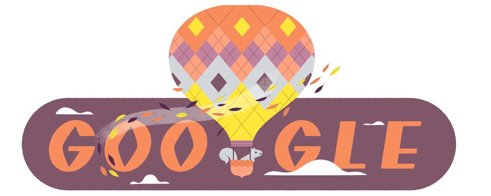 Google's doodle marking the beginning of fall in the Southern Hemisphere on March 19, 2020.