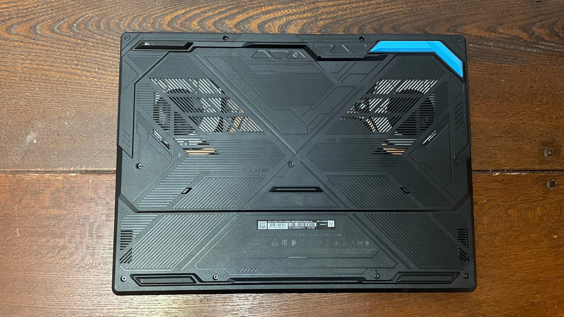 An MSI Crosshair 16 Max HX E2W gaming laptop.