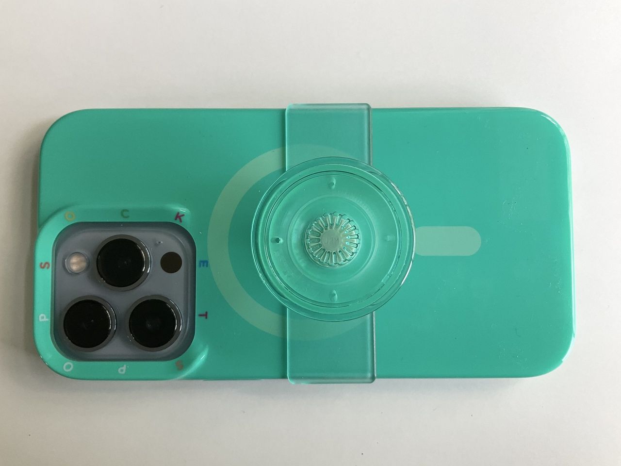 PopSocket Popcase For Magsafe Iphone 13 Pro Lifestyle Spearmint Back View