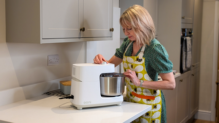 Camilla Sharman with Ooni Halo Core spiral mixer
