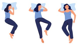 illustration of sleeping positions