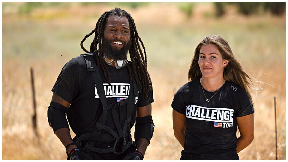 Danny and Tori of Team USA during the Highway Hijacking challenge in THE CHALLENGE: WORLD CHAMPIONSHIP, season 1, episode 9 streaming on Paramount+, 2023