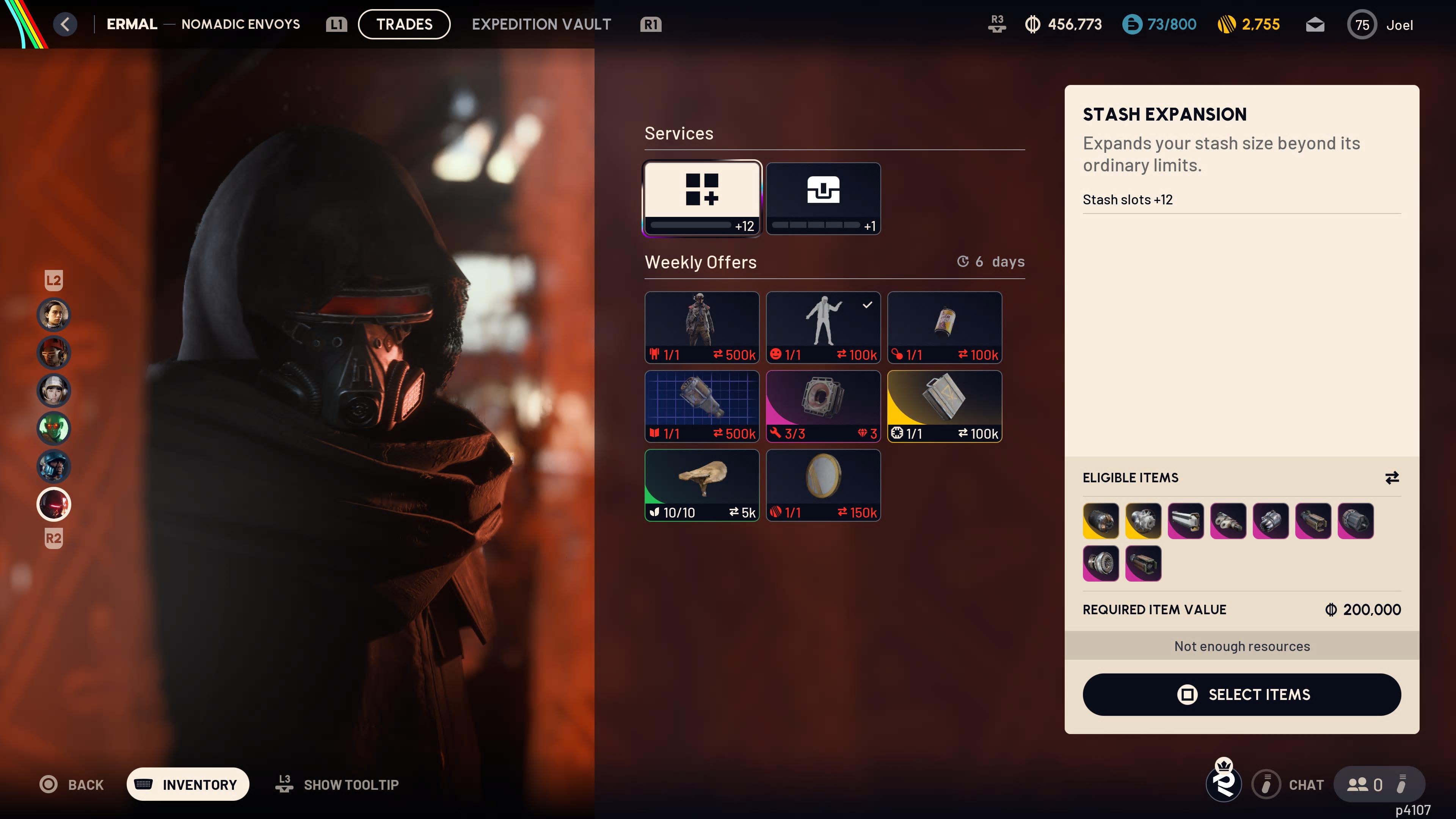 Weekly stock in Arc Raiders for Nomadic Envoys dating May 26th, 2026