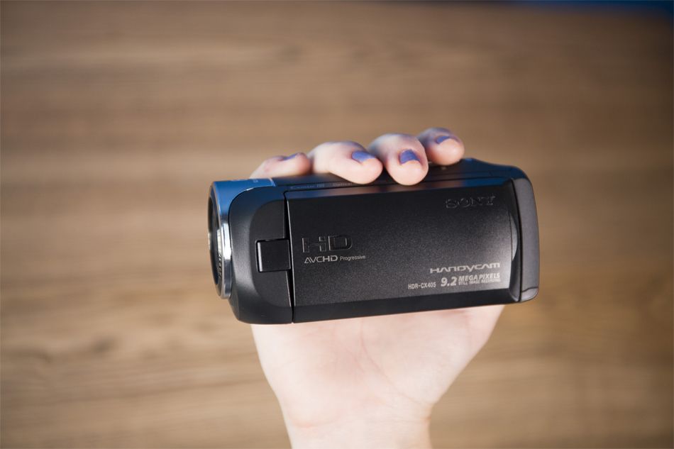 The Sony Handycam HDR-CX405 is a compact, lightweight camcorder.