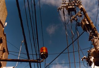 Telegraph poles in Japan, from SIGNS, by Lucie Rox