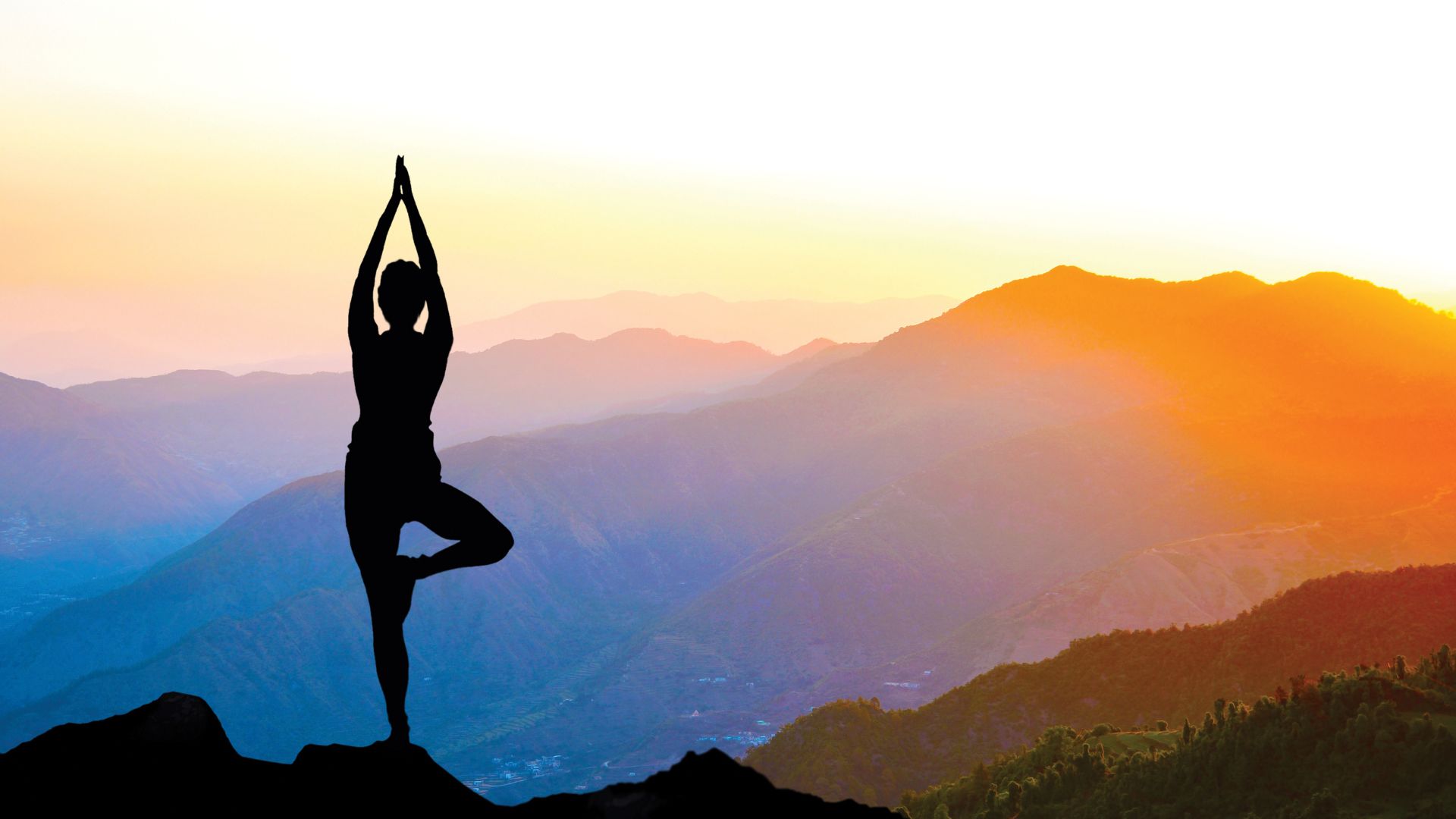 woman doing yoga
