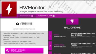 CPUID HWMonitor website with download link