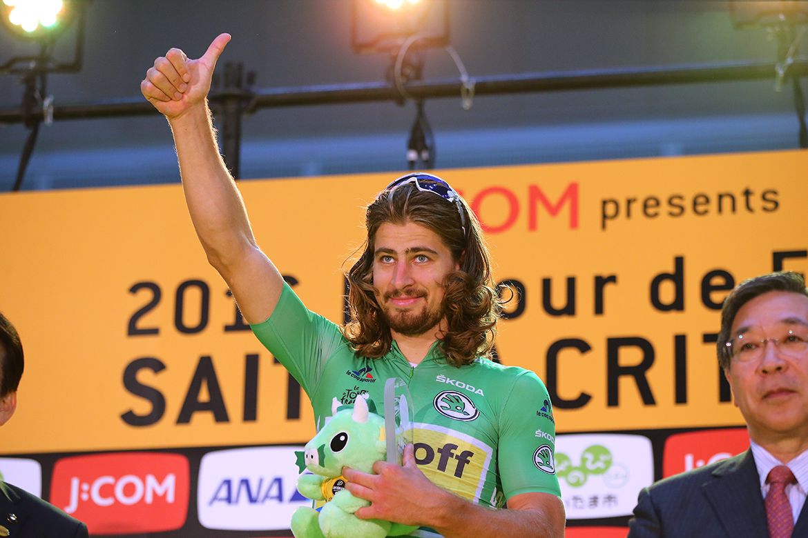 Peter Sagan on the podium