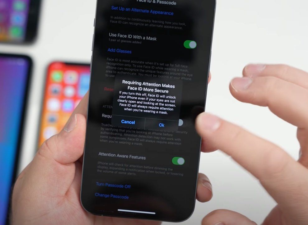 iOS 15.4 beta 3 warns people Face ID will need their attention when ...