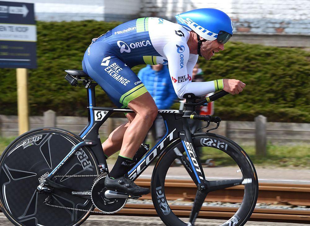 Svein Tuft (Orica-GreenEdge) during the time trial at Three Days of De Panne