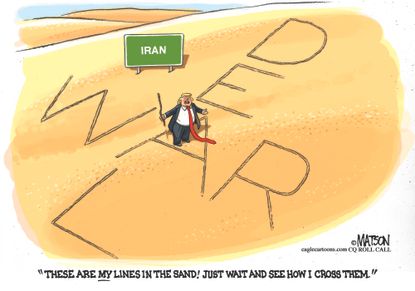Political Cartoon U.S. Trump Iran War Deal Negotiation