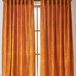 Anthropologie Fiora Light-Filtering Ribbed Velvet Curtain