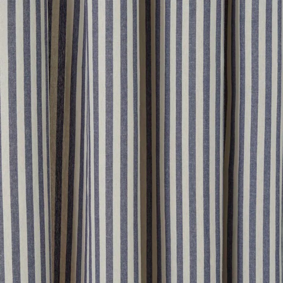Dunlem , Linford Stripe Unlined Slot Top Curtains