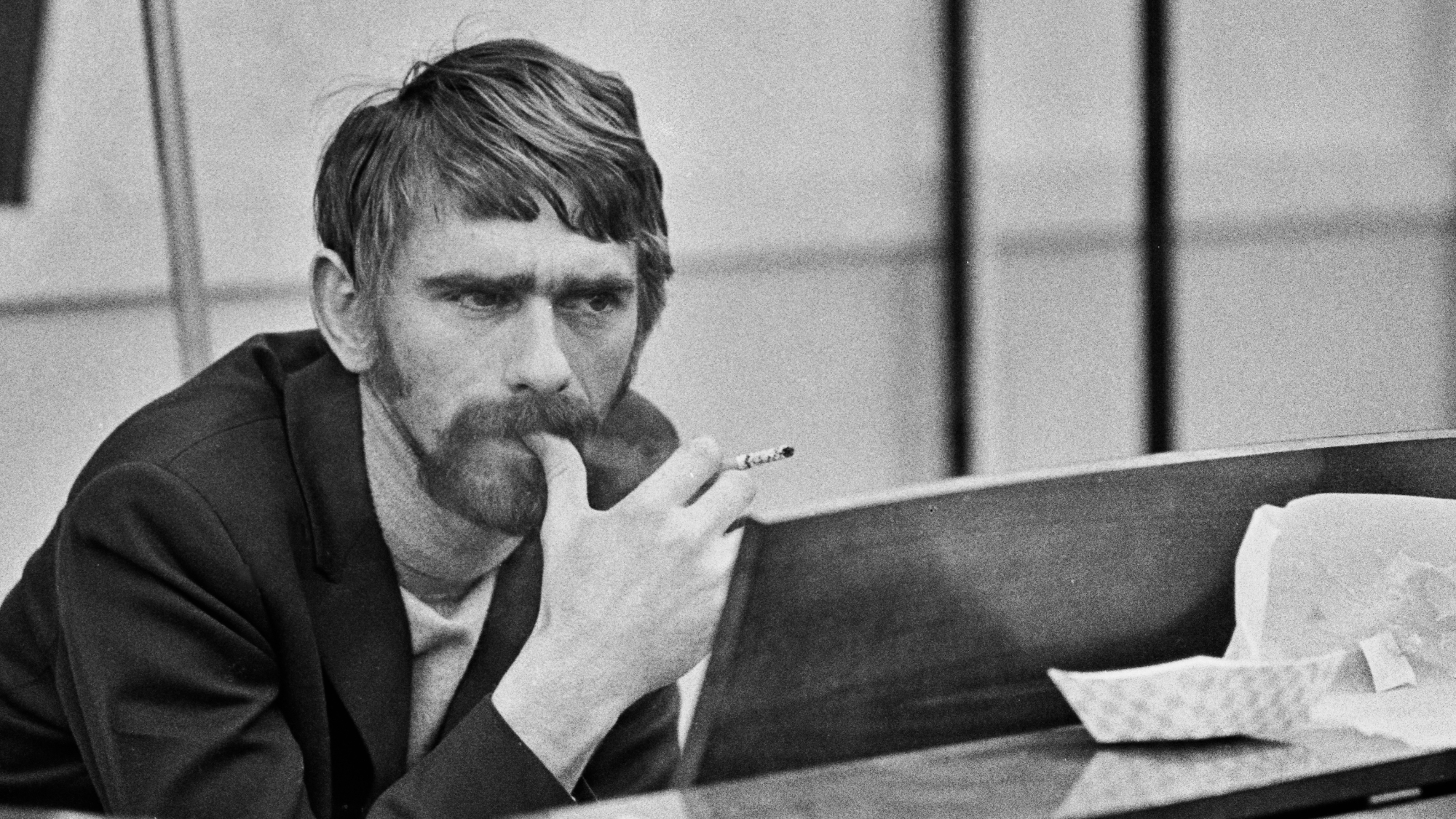American songwriter and session musician Spooner Oldham during a recording session of Aretha Franklin's studio version of song 'The Weight' which was included in Franklin's album 'This Girl's in Love with You' at Atlantic Studios, New York City, US, January 1969