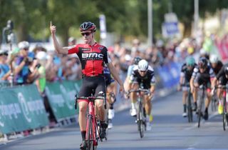 Miles Scotson (BMC) holds off the chasers for the victory