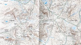 1:25,000 Ordnance Survey map of Scafell