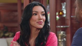 Zuleyka Silver as Audra smiling in The Young and the Restless