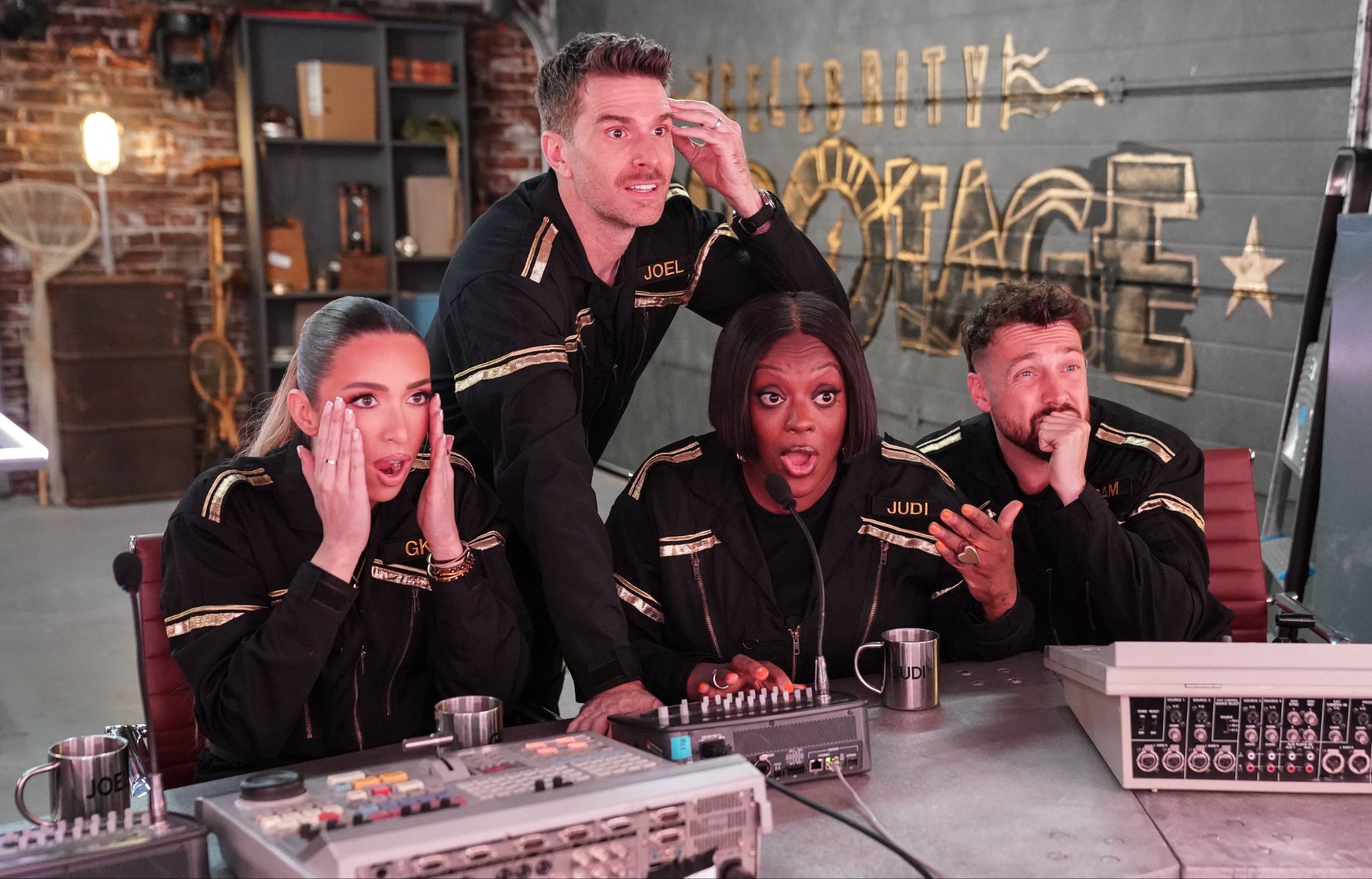 Celebrity Sabotage on ITV1 is hosted by Joel Dommett alongside GK Barry Judi Love and Sam Thompson. 