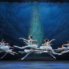 Artists of the company in English National Ballet's production of Wayne Eagling's The Nutcracker at The London Coliseum on December 13, 2016 in London, England.