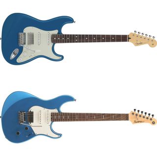 The Fender Japan Hybrid II HSS Strat (top) and Yamaha Pacifica Professional (bottom)