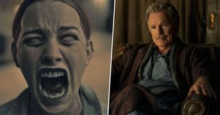 Victoria Pedretti as Nell in The Haunting of Hill House/Bruce Greenwood as Roderick in The Fall of the House of Usher