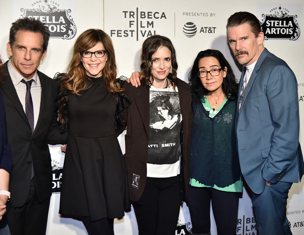 "Reality Bites" 25th Anniversary - 2019 Tribeca Film Festival: Ben Stiller, Lisa Loeb, Winona Ryder, Janeane Garofalo and Ethan Hawke attend "Reality Bites" 25th Anniversary - 2019 Tribeca Film Festival at BMCC Tribeca PAC on May 04, 2019, in New York City. (Photo by Theo Wargo/Getty Images for Tribeca Film Festival)