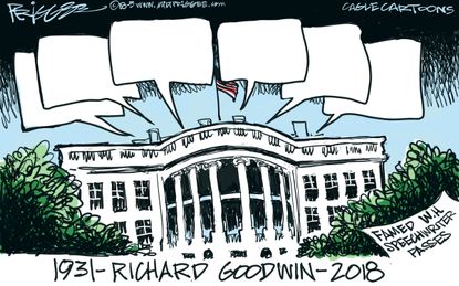 Political cartoon US Richard Goodwin obit White House speechwriter