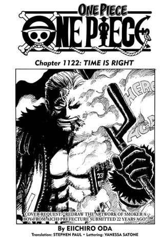 Eiichiro Oda's cover for One Piece Chapter 1122.