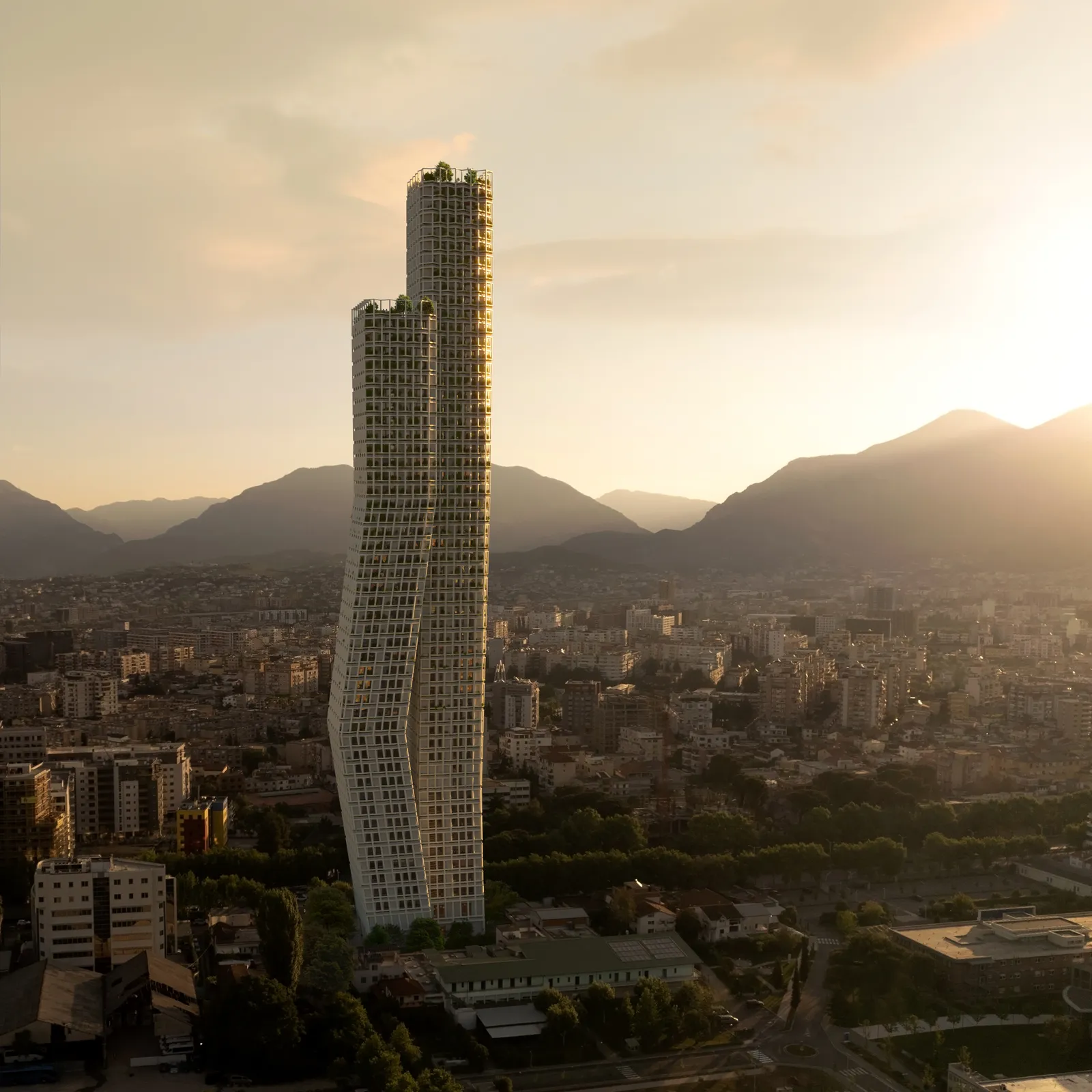 Bond Tower in Tirana, Albania by OODA