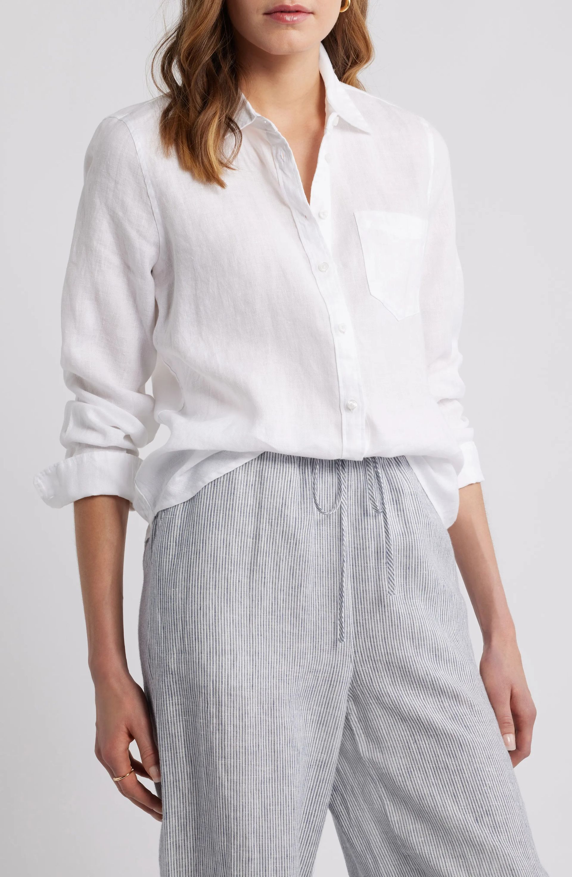 Caslon<sup>®</sup>, Casual Linen Button-Up Shirt