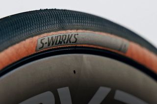 Image shows detail of Specialized Project Black unreleased racing tire