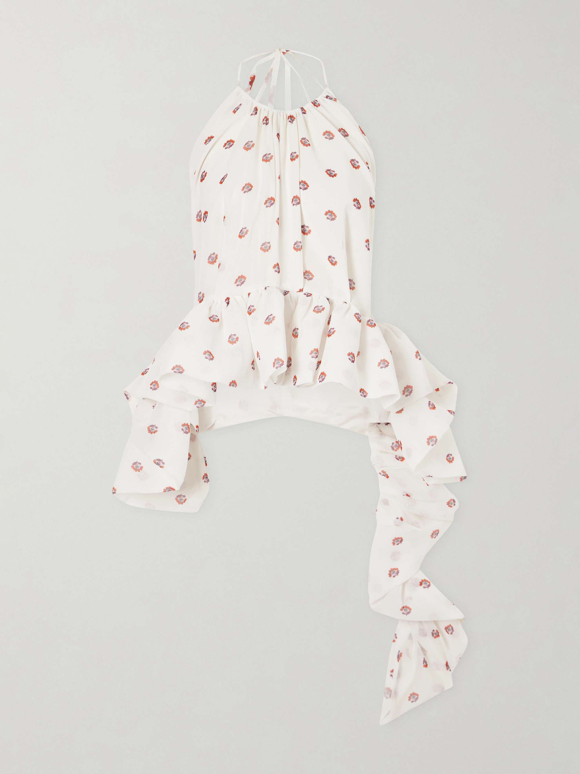 Tamara Silk-Chiffon Peplum Blouse
