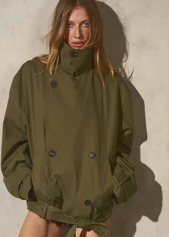 Auter, Italian Cotton Cropped Trench