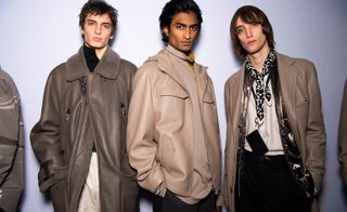 Models showcasing fashion by Hermès