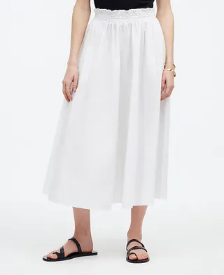 Madewell, Pull-On Paperbag Midi Skirt