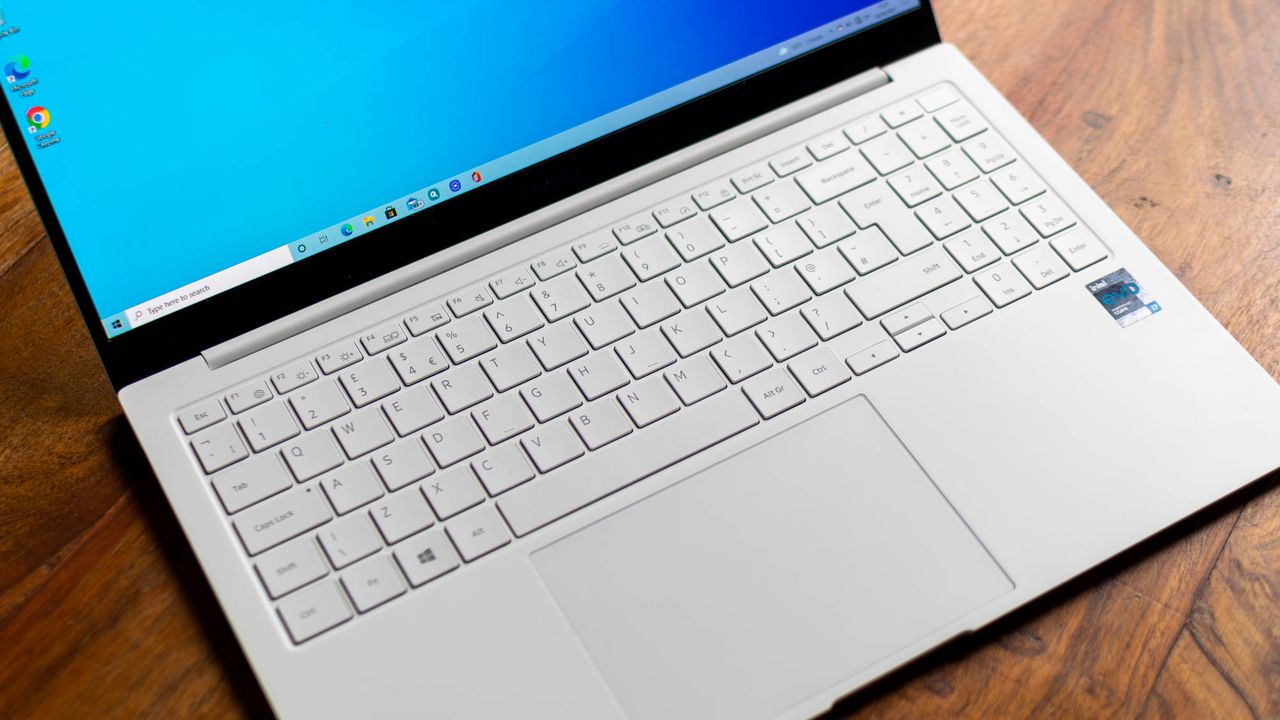 A photograph of the Samsung Galaxy Book Pro's keyboard